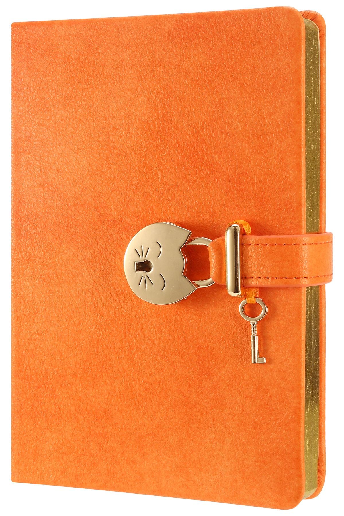 Victoria's Journals Miyaww Pastel Kilitli Defter 13x18 Cm Turuncu