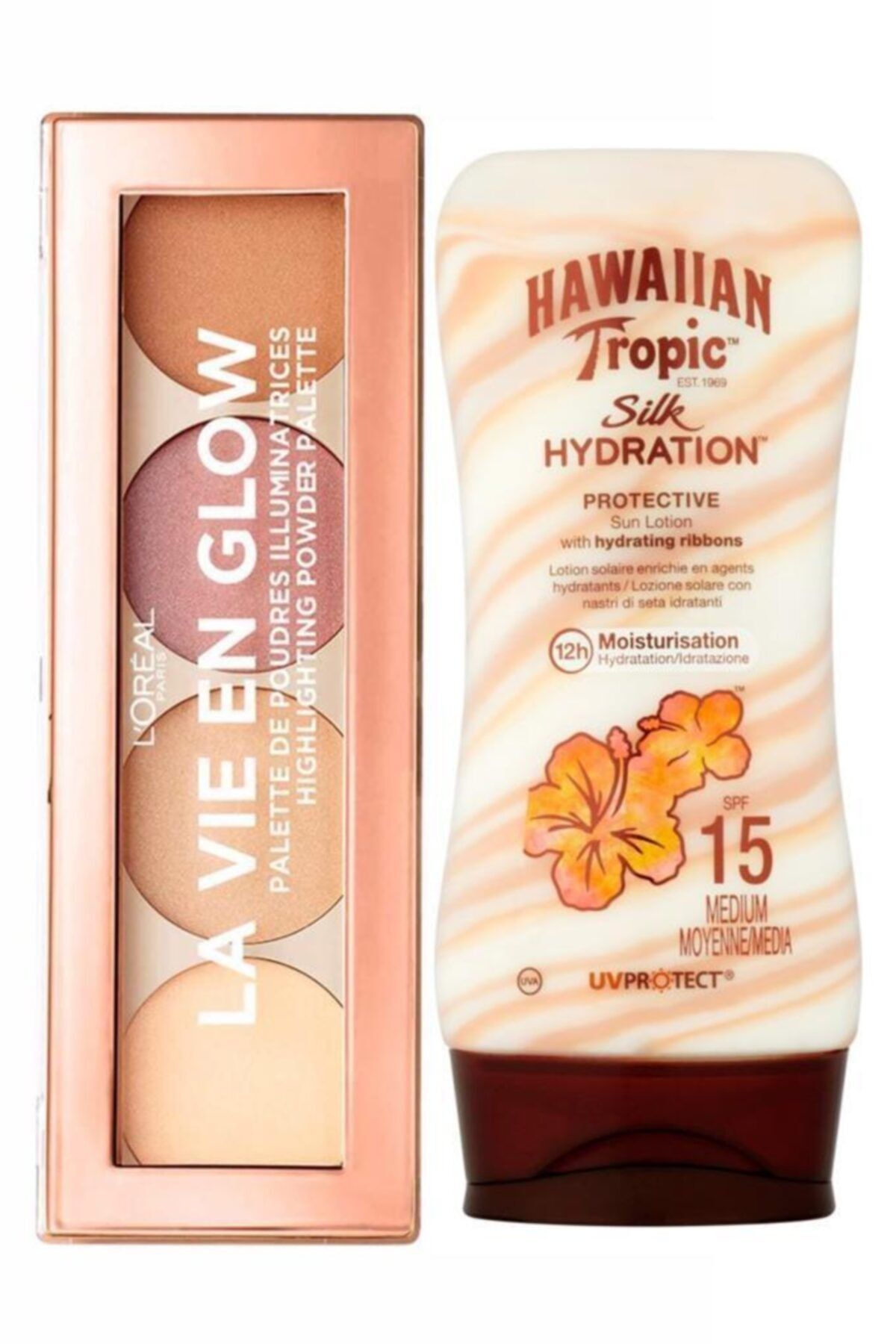 Hawaiian Tropic Loreal Aydınlatıcı Palet Warm Glow + Spf15 Set