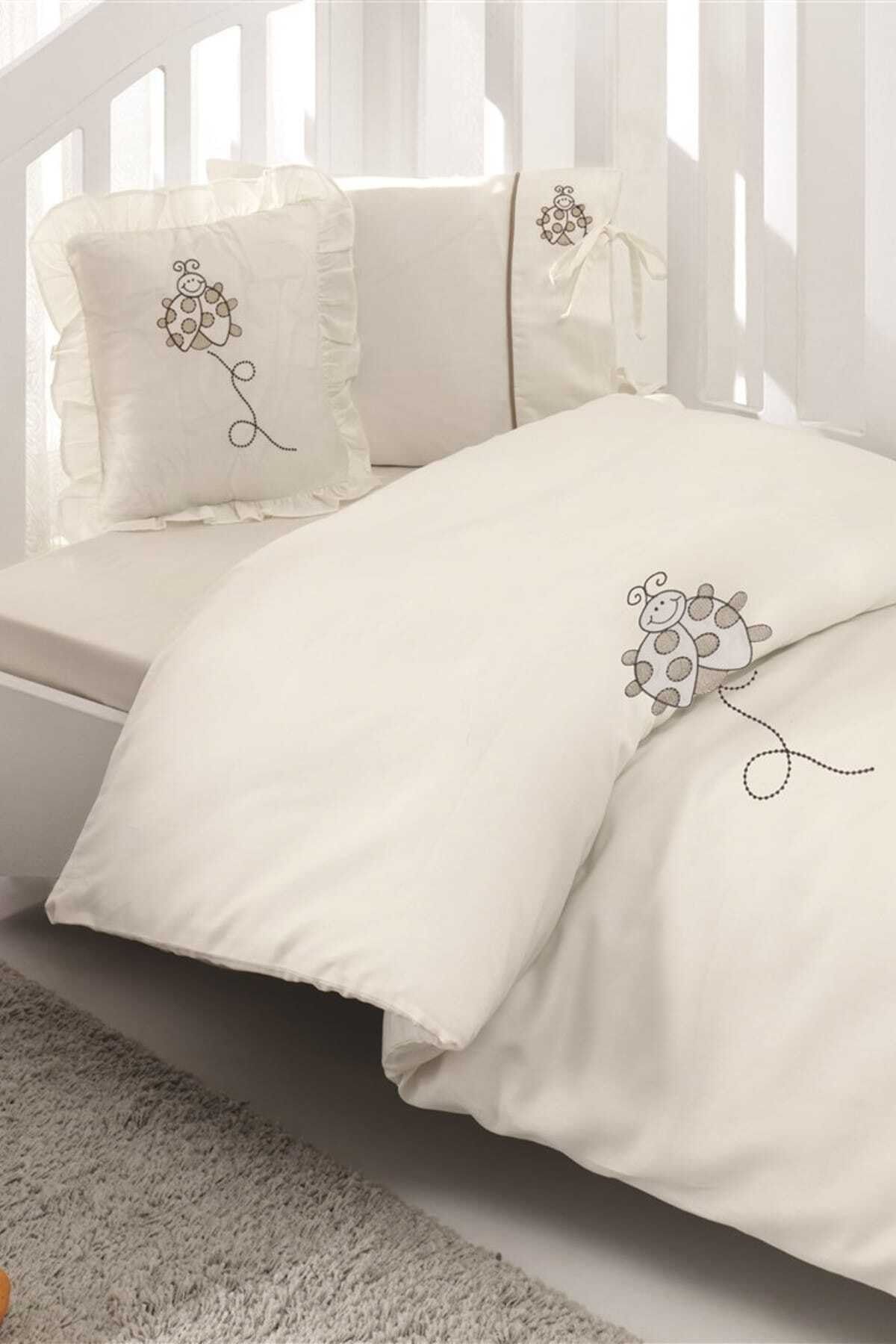 Ecocotton Organik Pamuk Bebek Nevresim Takımı Lady Bugs
