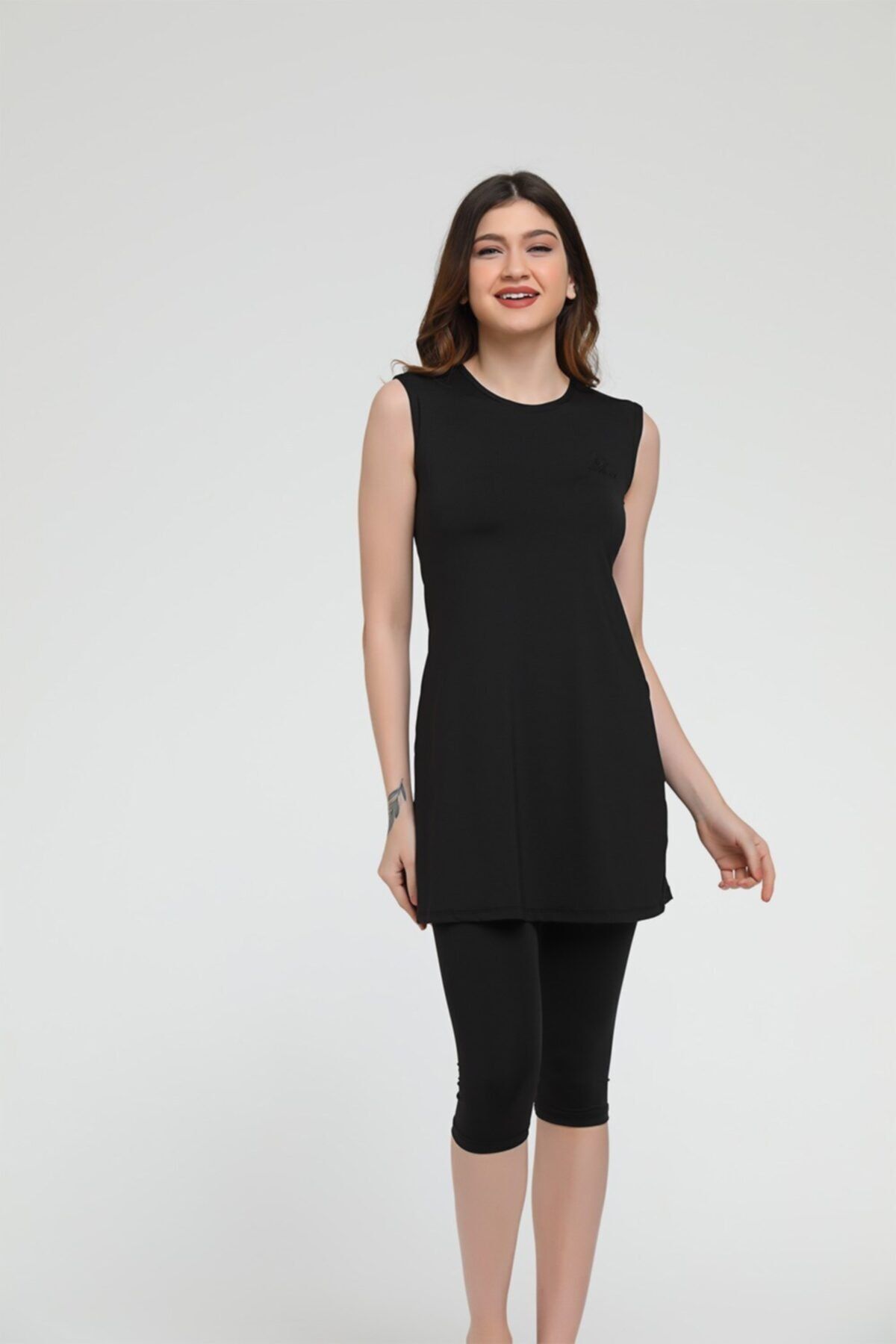 Chelly Kadın Battal Kolsuz Tesettür Mayo S9145