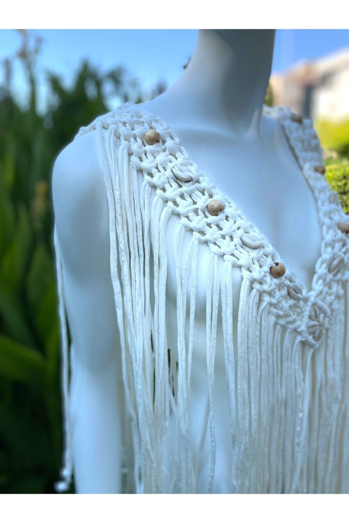 Ruty Miley Saçaklı El Örgüsü Deniz Kabuklu Plaj Elbisesi By Atelier
