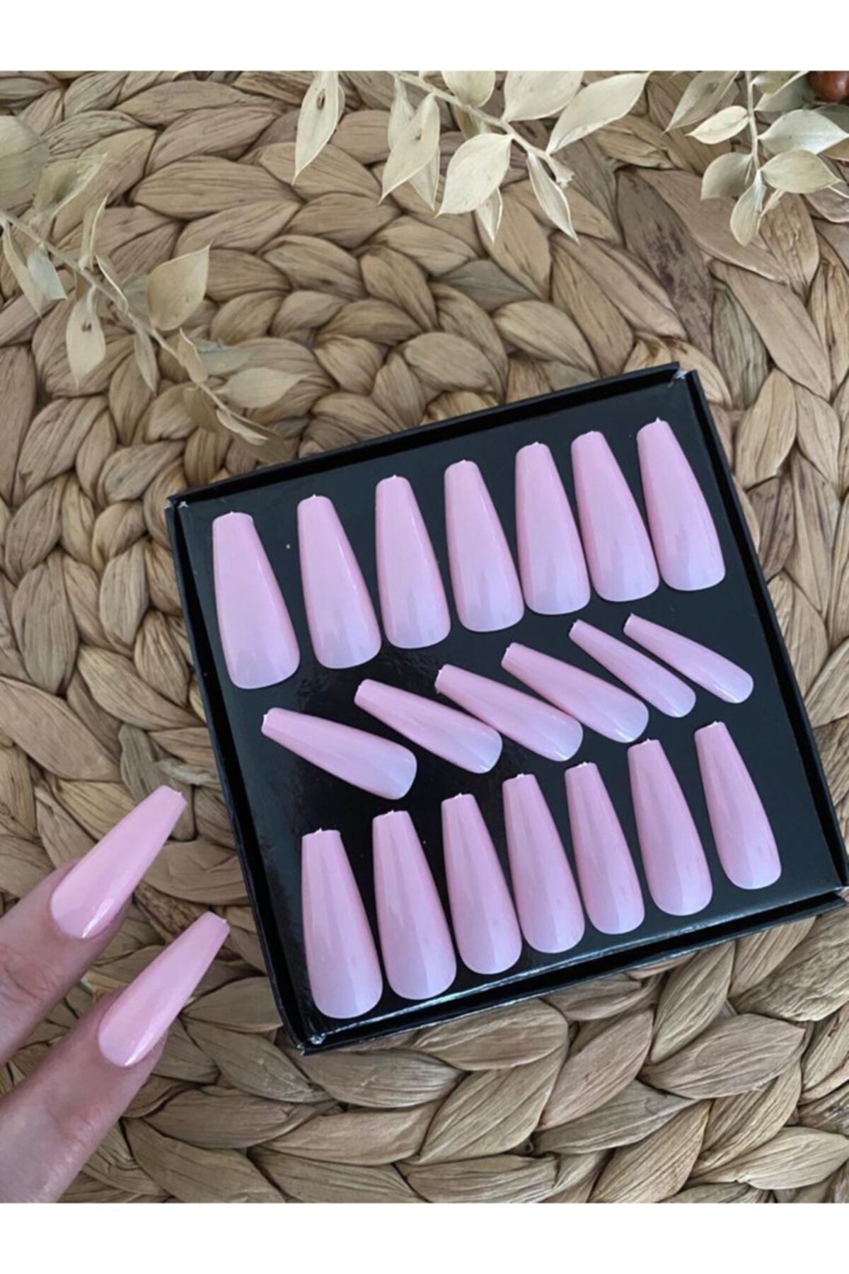 SYBELLE KOZMETİK 100 Adet Pembe Balerin Takma Tırnak