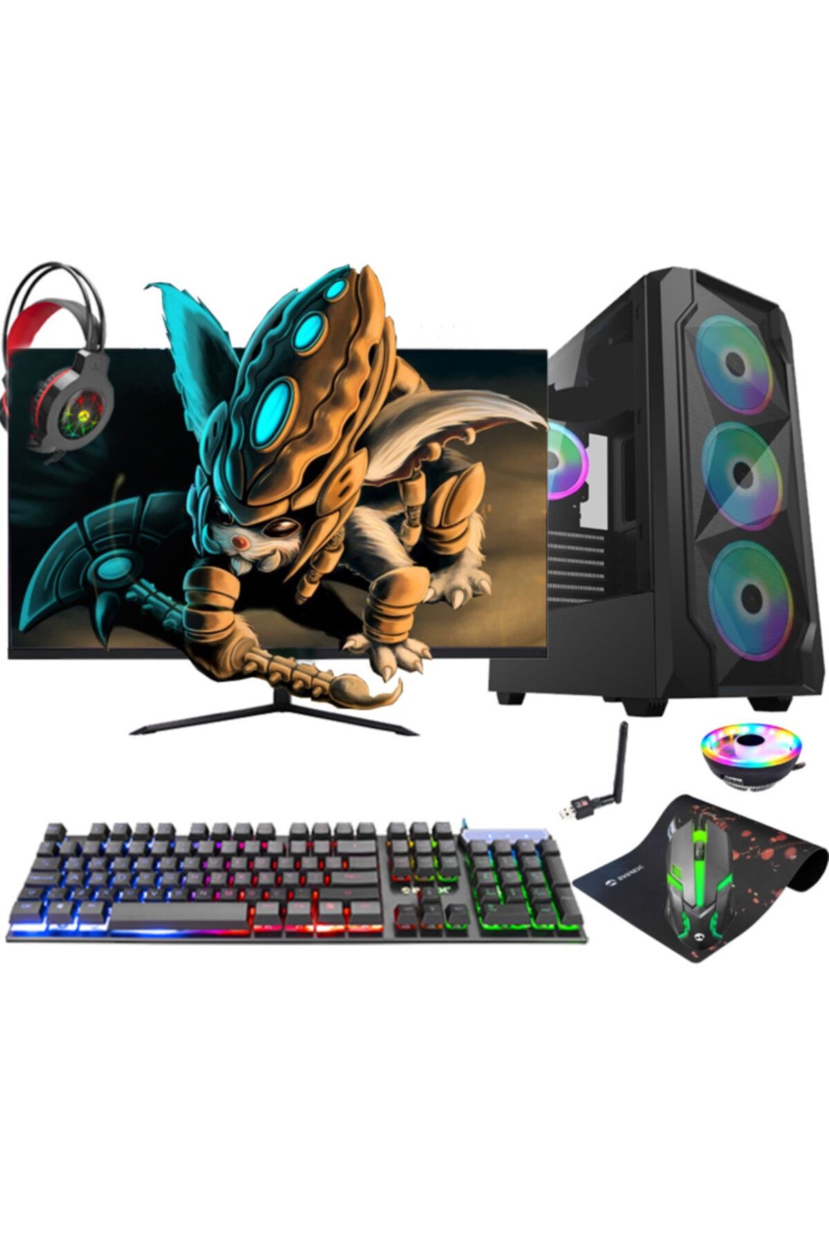 Aizen Mt70 Ryzen 5 3600 16gb Ram 128gb Ssd 1tb Hdd Gtx750ti 23'8