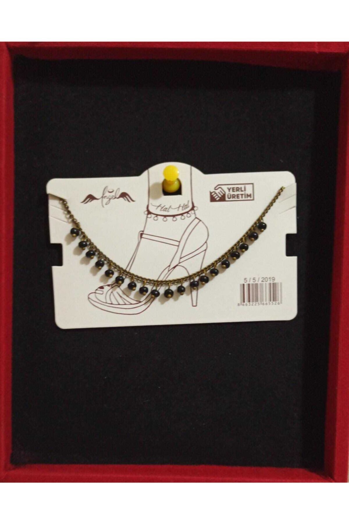 TAKIŞIK Halhal Zincir Boncuk Desenli Şık Tasarım