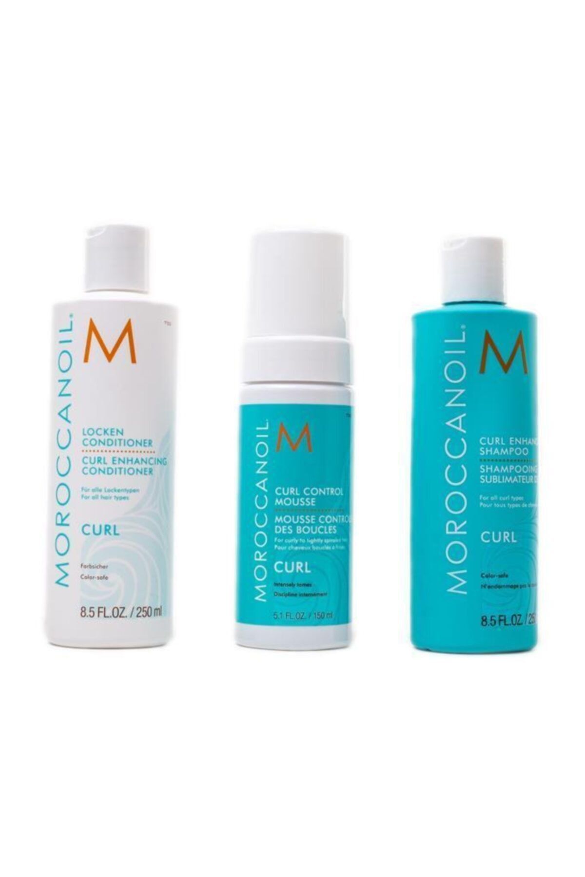 Moroccanoil Curl Enhancing Saç Kremi 250 Ml + Curl Enhancing Şampuan 250 Ml + Curl Control Köpük 150