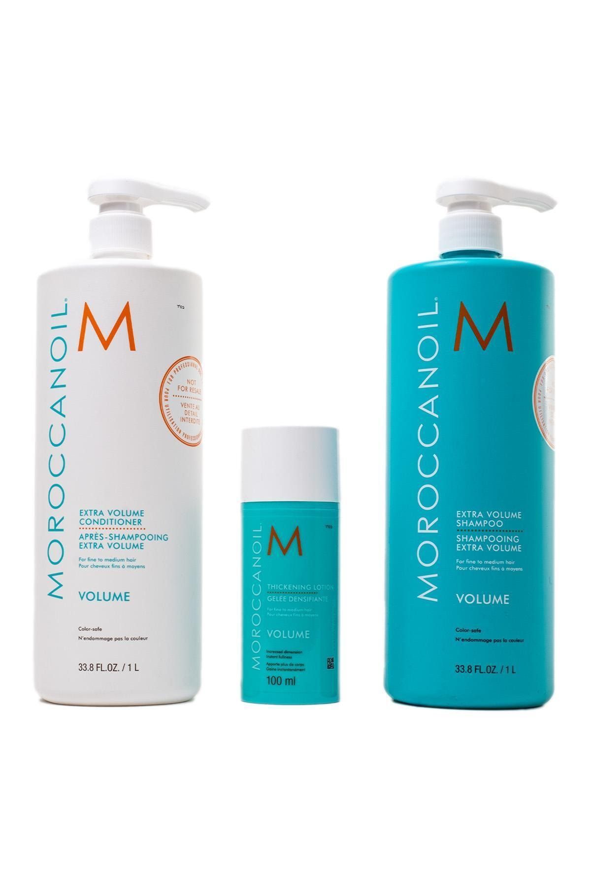 Moroccanoil Extra Volume Şampuan 1000 Ml + Volume Saç Kremi 1000 Ml + Volume Saç Losyonu 100 Ml