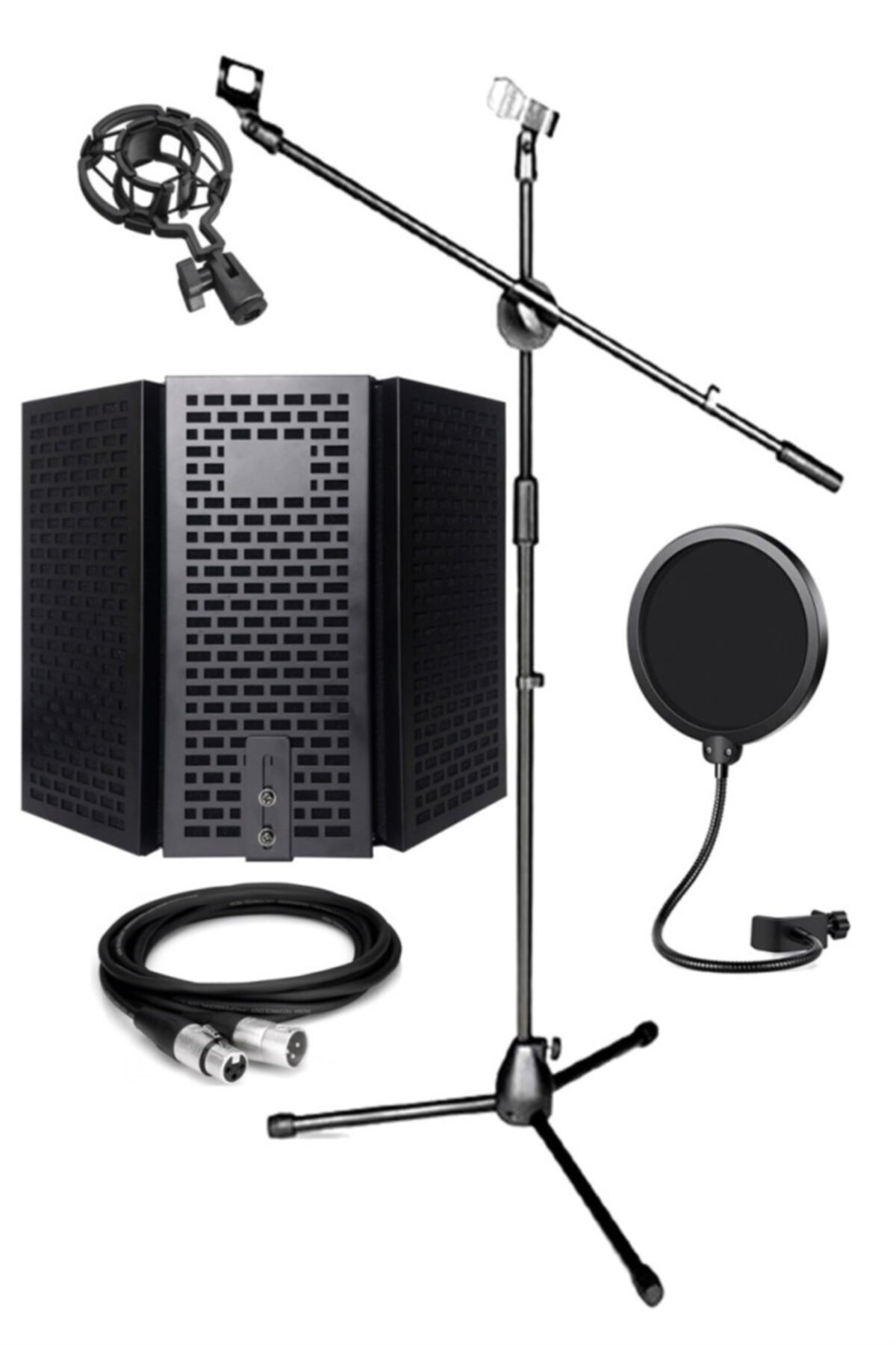 Lastvoice Pf-30x Mikrofon Standı Yalıtım Paneli Xlr Kablo Pop Filter