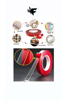 2 Adet Silikonlu Çift Taraflı Montaj Bandı 18mm X 2mt Image 0