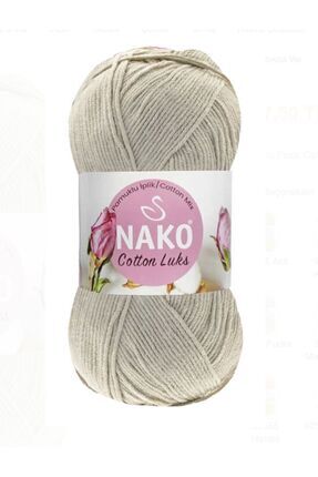 Cotton Luks El Örgü İpliği 100 gr Renk No : 97546 TAŞ RENGİ Image 0