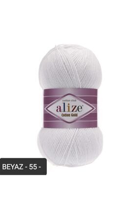 Cotton Gold Amigurumi Ipi 100 Gr El Örgü Ipi Renk Kodu-beyaz-55 Pamuk+akrilik El Örgü Ipi Image 0