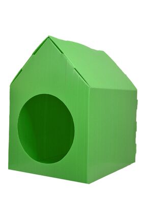 Özel Üretim Plastik Kedi Evi Yeşil Image 1