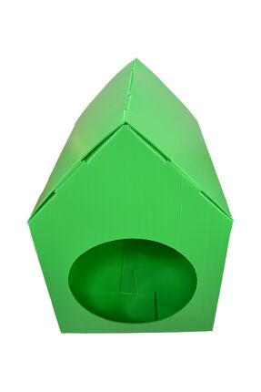 Özel Üretim Plastik Kedi Evi Yeşil Image 2