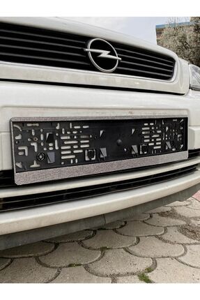TAŞLI PLAKALIK TAŞLI OTO PLAKA BEYAZ GÜMÜŞ TAŞLI 2 ADET Image 0