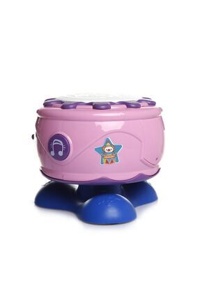Pilli Işıklı Sesli Kaya Davul- Pembe Image 0
