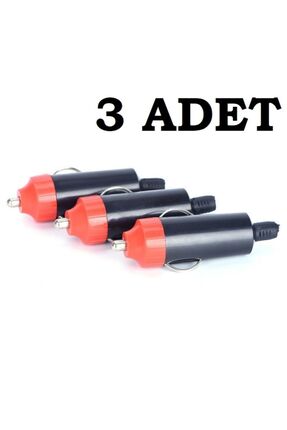 Araç Çakmak Fişi Erkek Seyyar Oto Çakmaklık 3 Adet Soket Çakmak Soketi Çakmak Fiş Çakmaklık Soketi Image 0