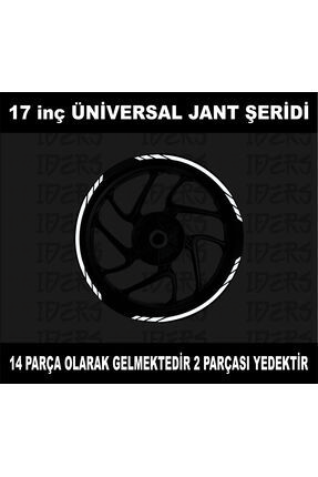 17 inç Jant Şeridi Üniversal REFLEKTİF BEYAZ Image 0