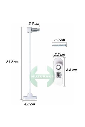 Çelik Halatlı Kablolu Pvc Pencere Emniyet Çocuk Güvenlik Kilidi 1 Adet Image 5