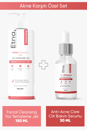 Akne Karşıtı Yüz Temizleme Jeli 150 ML, Anti-Acne Serum 30 ML 2’li Set Image 0