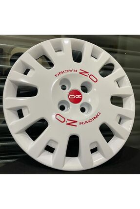 oz model 15inç 4 bijon jant kapağı  beyaz kırmızı Image 0