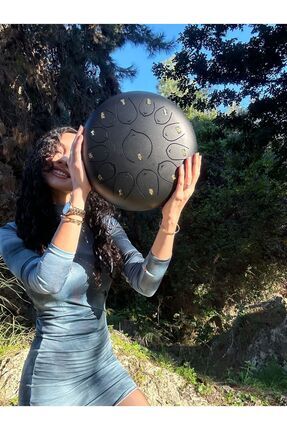13 Notalı Mega Boy Pro Handpan A Kalite Çelikten Yapılmıştır (2 YIL GARANTİLİDİR) Image 0