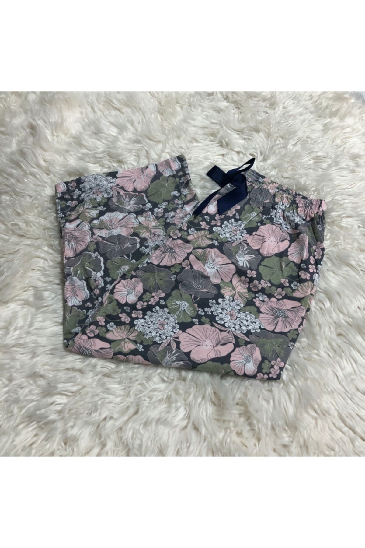 Rinda Mood Rinda Kadın Likralı Pamuklu Kapri Pijama Alt