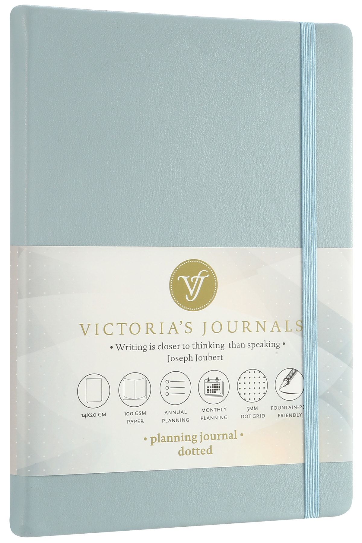 Victoria's Journals Venzi Classic Defter 14x20 Cm Noktalı Pastel Mavi