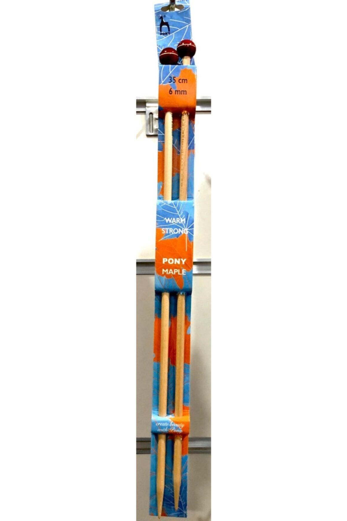 Pony 35 Cm Renkli Başlı Şiş 6 Mm