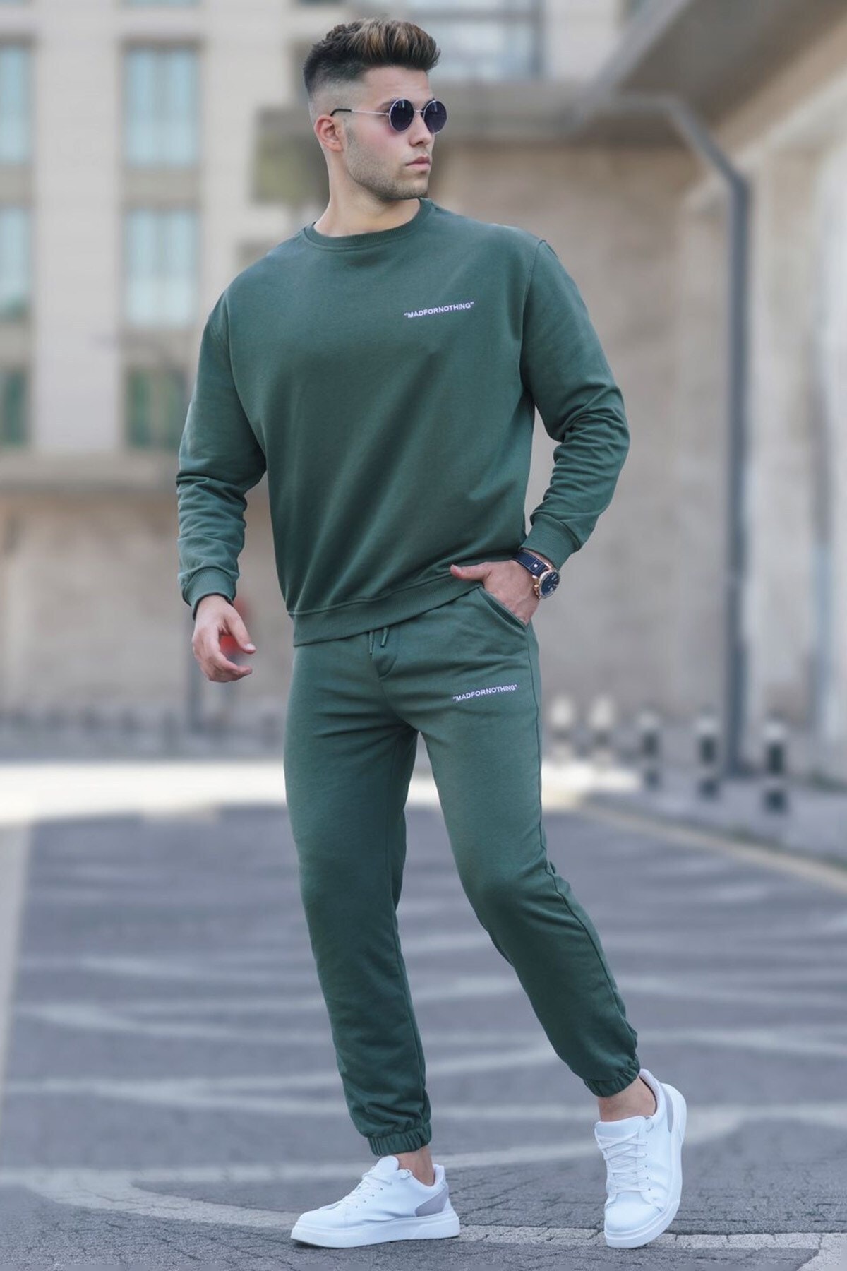 Madmext Haki Erkek Eşofman Takımı 5285