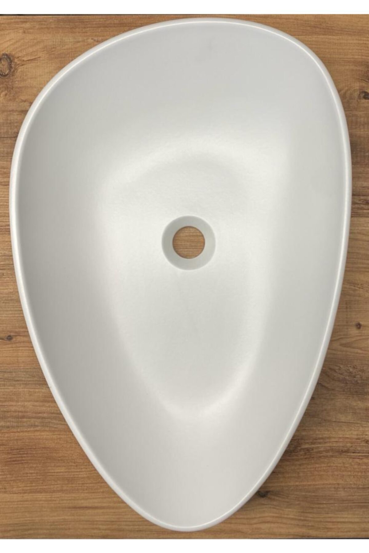 GÜRAL VİT Mat Beyaz Badem Mobilya Üzeri Lavabo 37*59