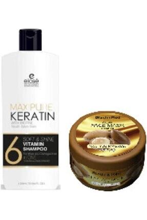 Keratin Özlü Bakım Şampuanı 1000 ml Ve Killi Yüz Maskesi Argan Yağlı 400 gr Image 0