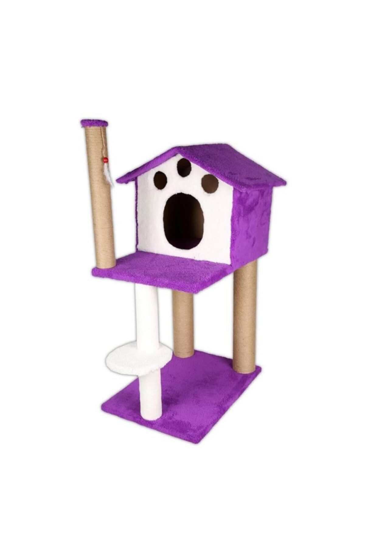 EWOX Kedi Tırmalama Ve Kedi Evi Mor