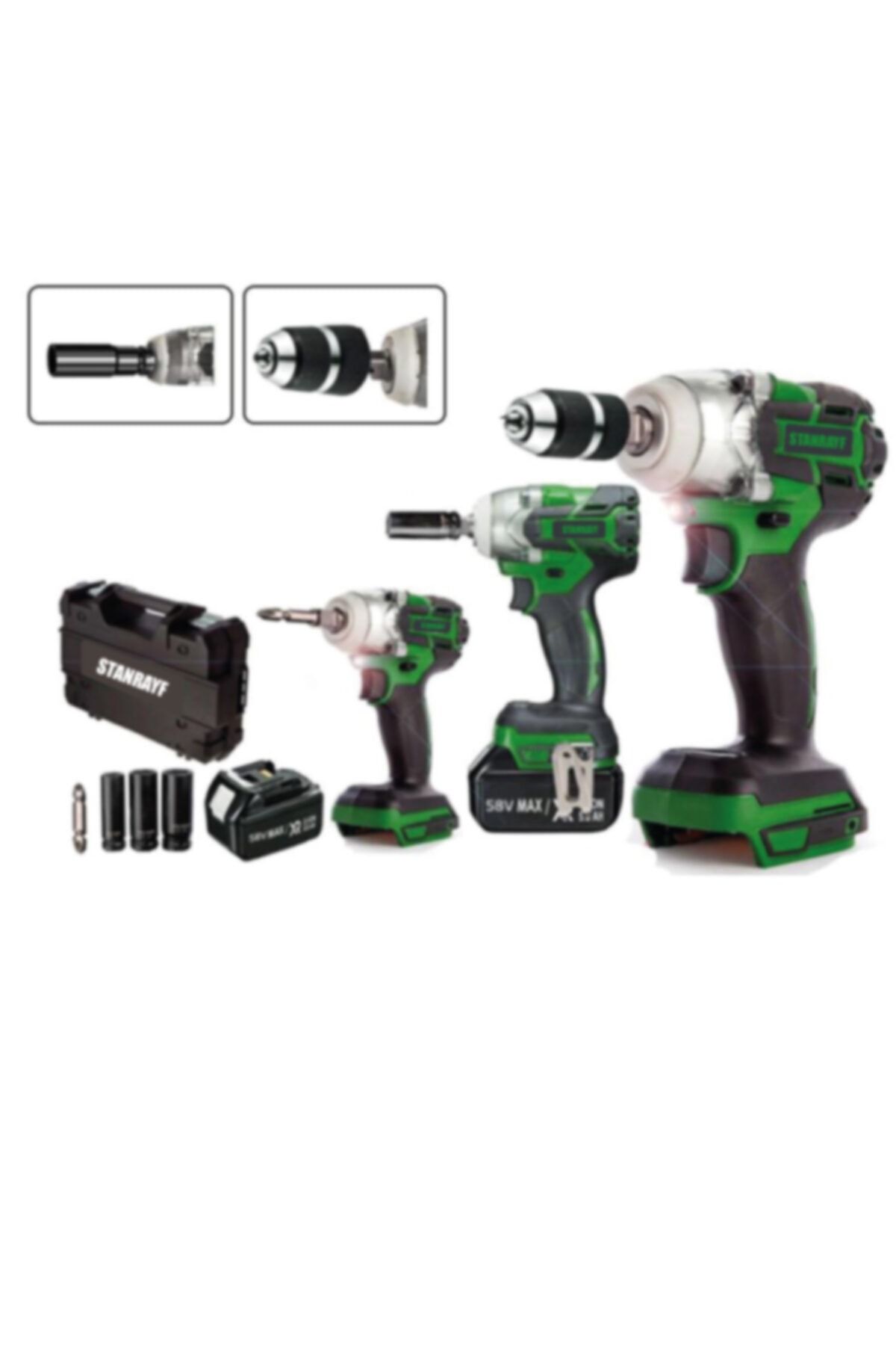 stanrayf Germany Jsmn 58v 6 Ah M Bl Motor Kömürsüz Darbeli Somun Sökme Vidalama Matkap