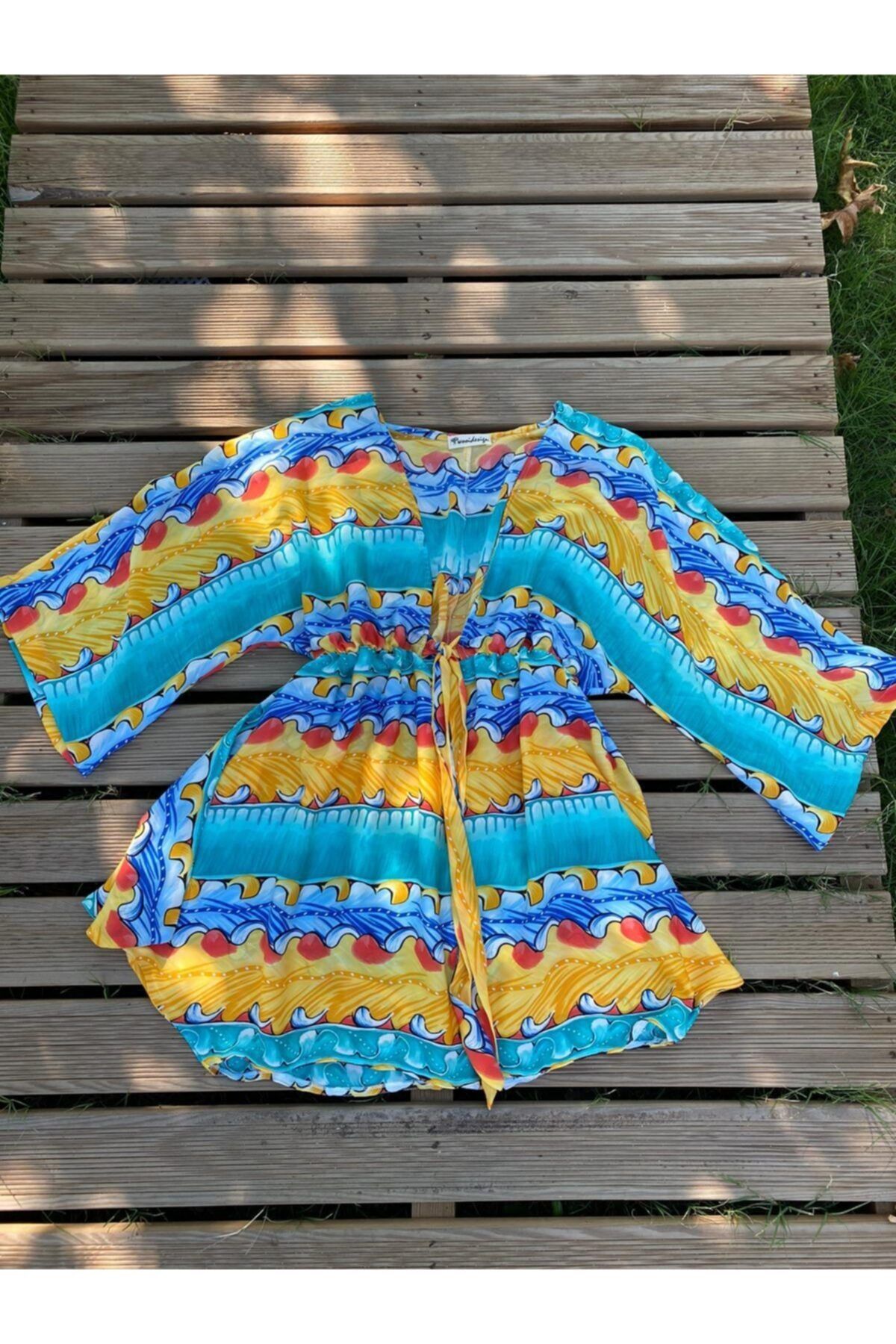 Wooi Design Dalgalı Tasarım Plaj Elbisesi