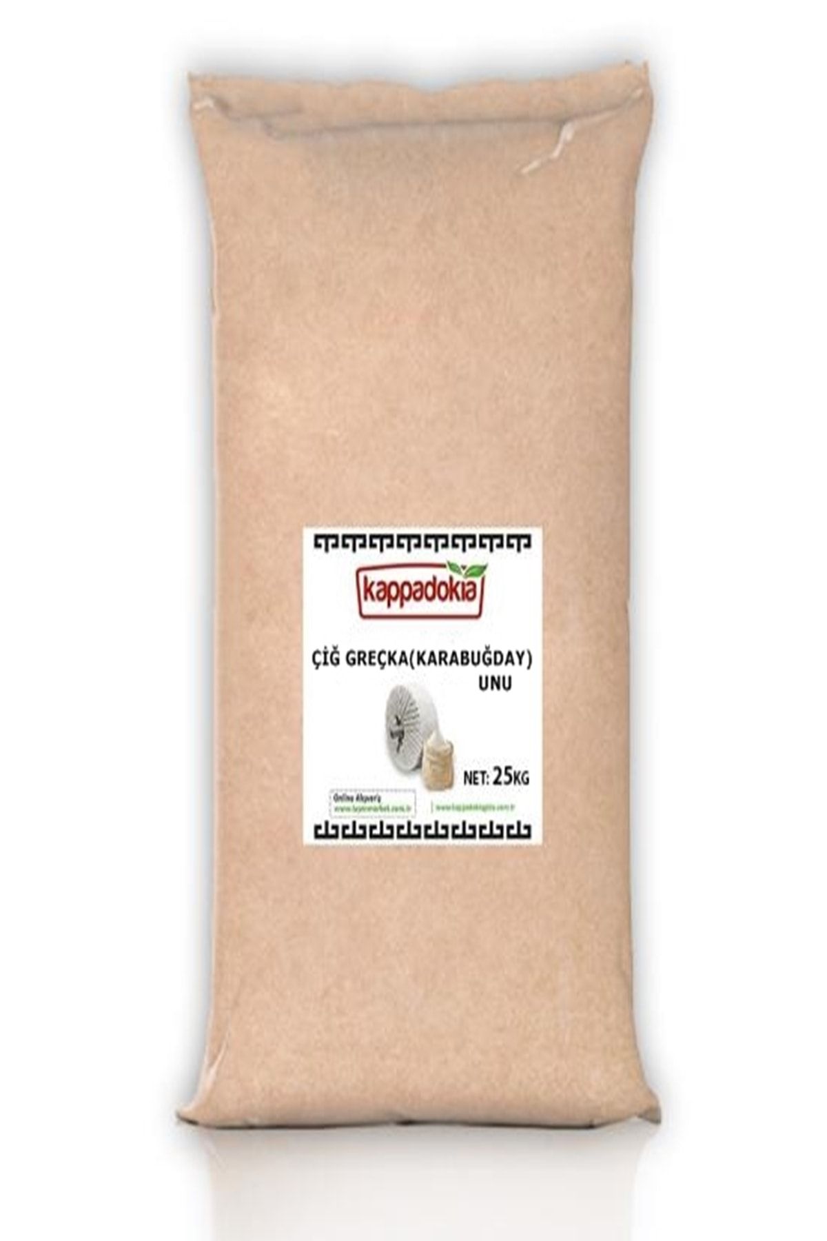 KAPPADOKİA Taş Değirmen Çiğ Greçka(KARABUĞDAY) Unu 25kg