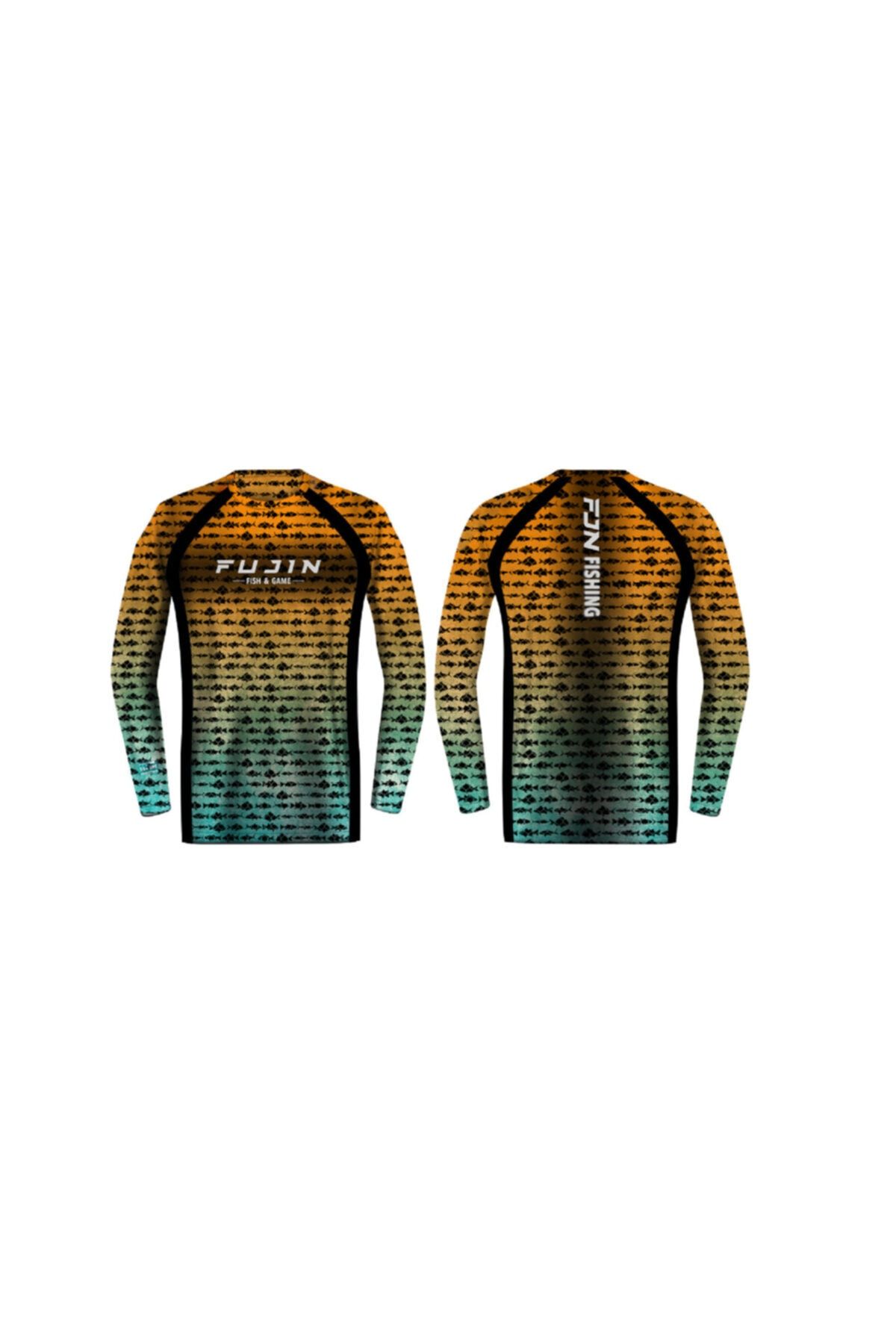 Fujin Performance T-shirt Aqua Orange Fish 2xl