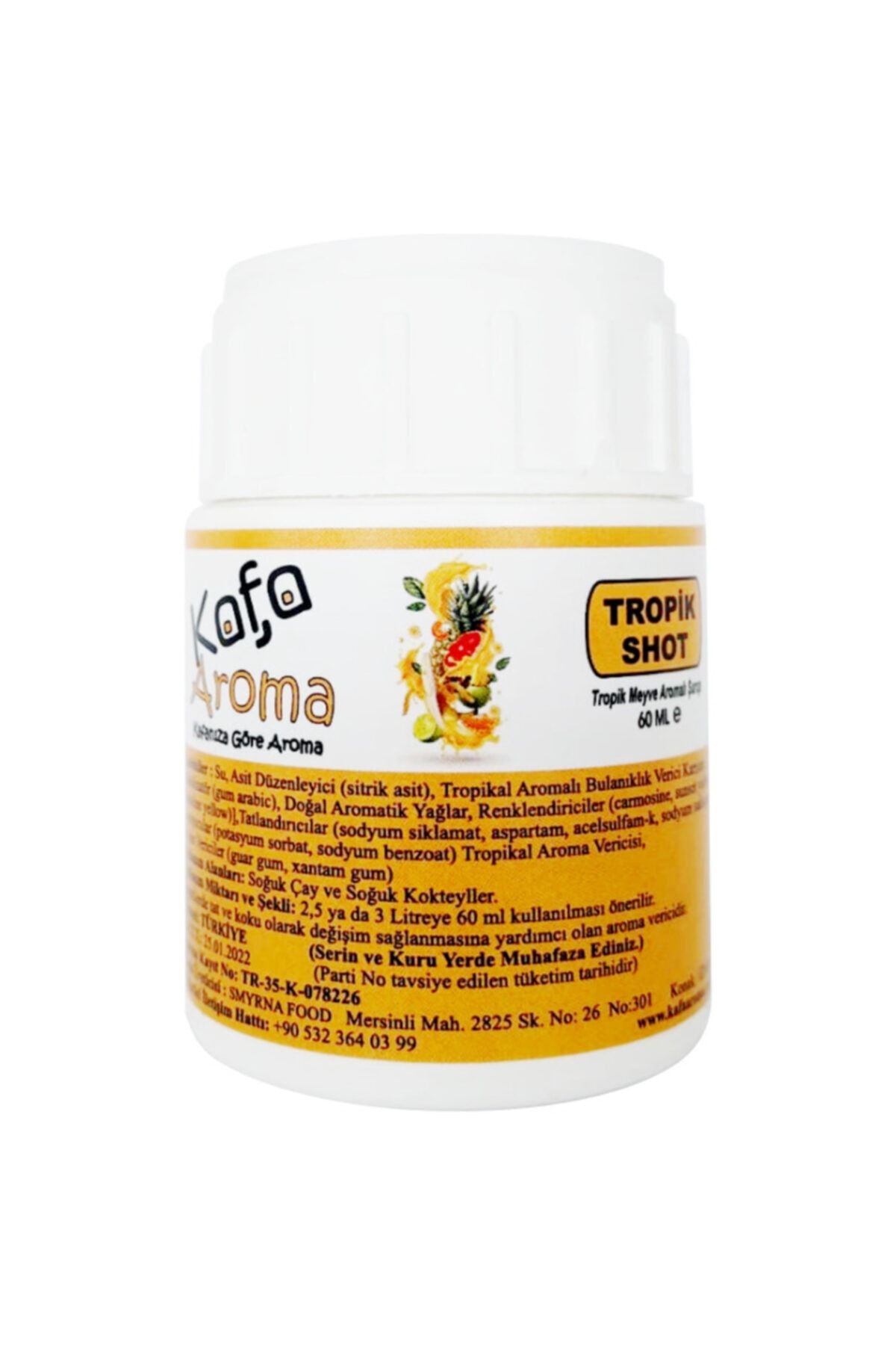 Kafa Aroma Votka Likör Aroma Kiti Tropik Shot 60 ml
