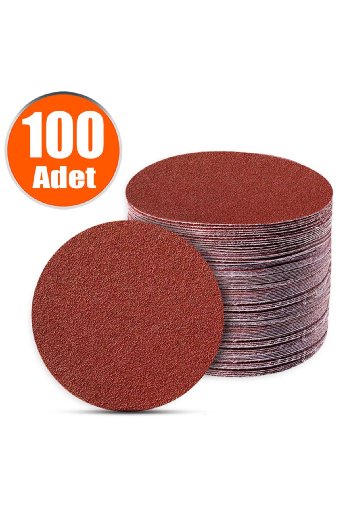 UGR 100 Adet Cırt Zımpara 115 Mm Spiral Avuç Taşlama Matkap Uyumlu (180 KUM)