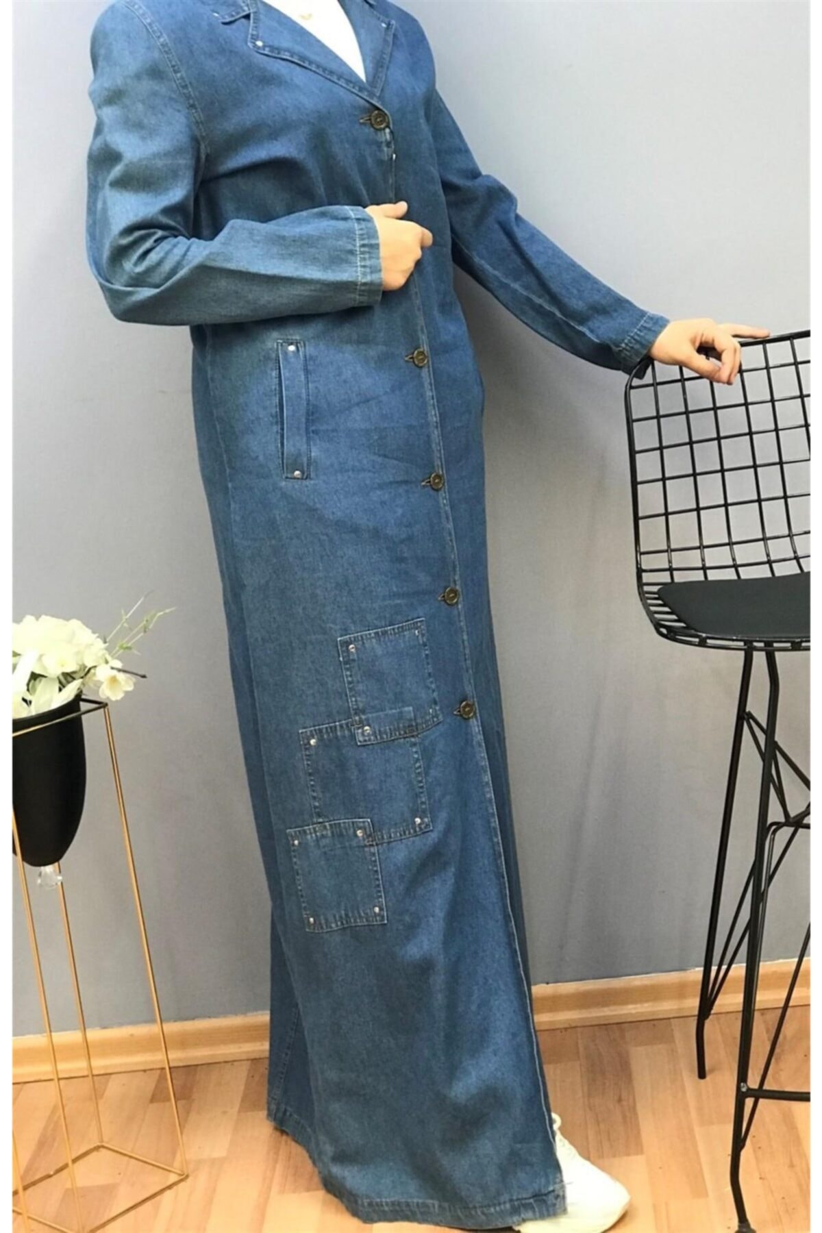 ENSAR GİYİM Yase Kadın Kot Pardesü