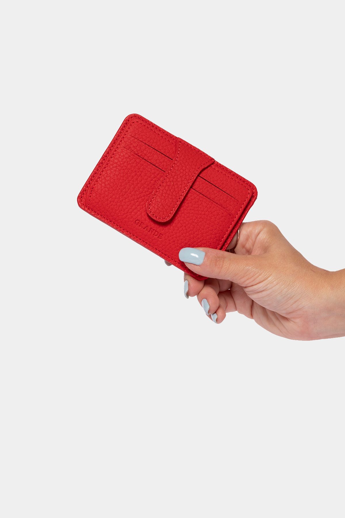 3607 نگهدارنده کارت مردانه مردان چرمی واقعی واقعی کیف پول قرمز