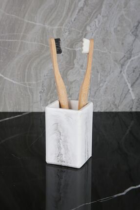 Mermer Desenli Beton Diş Fırçalık Image 0