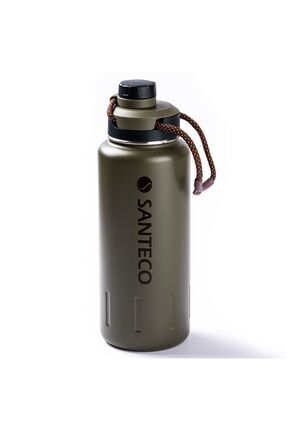 020-01-YEŞİL ÇİFT KATMANLI  PASLANMAZ ÇELİK TERMOS SU ŞİŞESİ 950ML Image 0