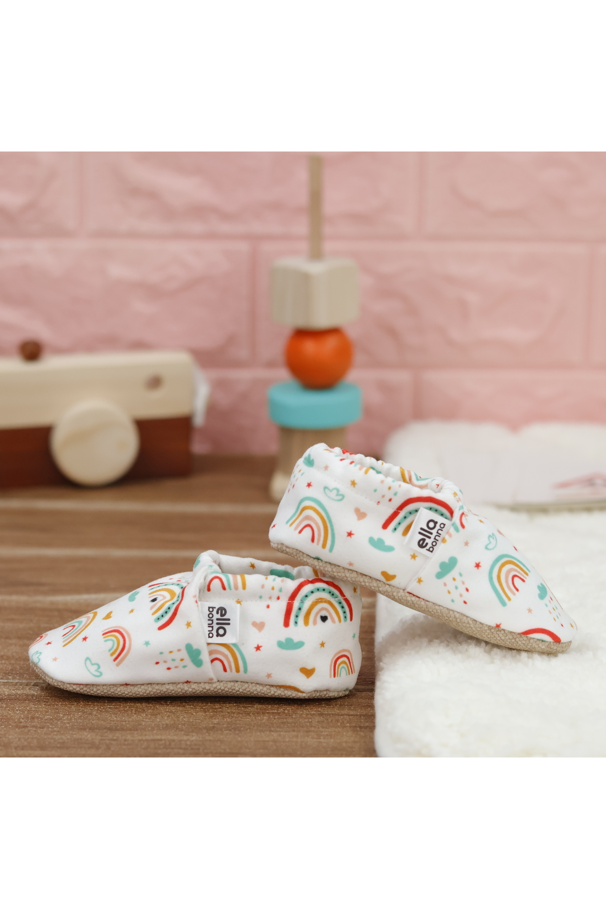 زیره بدون لغزش کفش بچه گانه رنگین کمان، چکمه مجلسی دمپایی کفش مهد کودک پاندوف