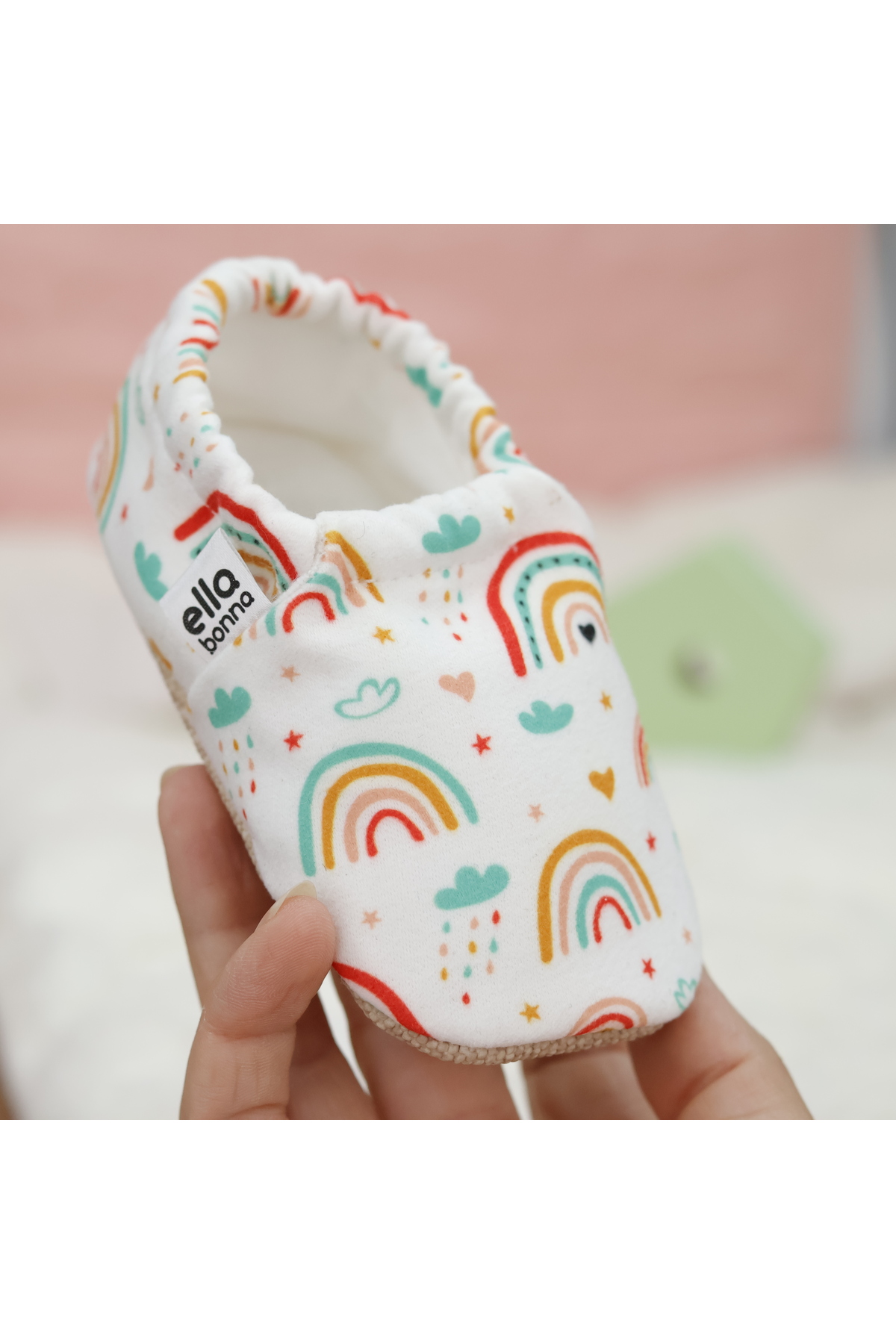 زیره بدون لغزش کفش بچه گانه رنگین کمان، چکمه مجلسی دمپایی کفش مهد کودک پاندوف