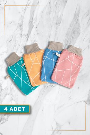 4 Adet Mikrofiber Banyo Kesesi Aile ( 1 Paket) 4 Adet Karışık Renk Image 0