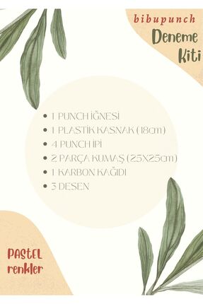 Deneme Seti (PASTEL RENKLER) - Punch Nakışını Merak Edenler Ve Denemek Isteyenler Için Deneyim Kiti Image 2