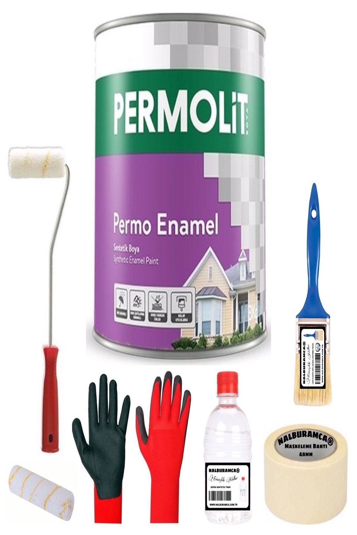 nalburamca permolit sentetik yagli boya 2 5 lt 7 parca set siyah fiyati yorumlari trendyol