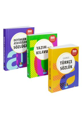 İlkokul Türkçe Sözlük Atasözleri ve Deyimler Sözlüğü Yazım (İmla) Kılavuzu 3'Lü Set TDK Onaylı Image 0