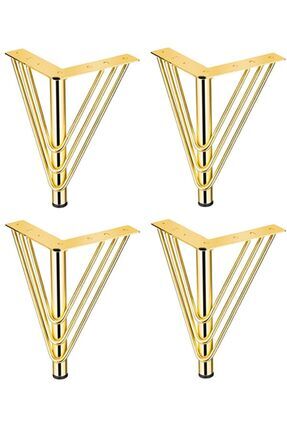 Flamingo Model Sorelis Gold Koltuk Kanepe Ünitesi Ayağı15cm(4 ADET) - Mobilya Bağlantı Elemanları Image 0