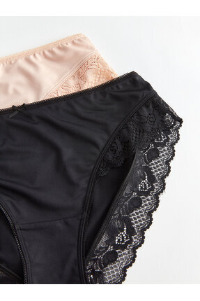 Dantel Detaylı Hipster Külot 2'li Paket Image 2