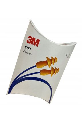 3M1271 Yıkanabilir İpli, Karton Kutulu Kulak Tıkacı 1 Çift Image 0